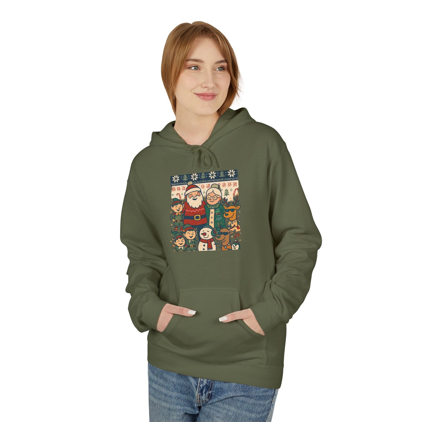 Santa and Friends hoodie | Merry Christmas Tree hoodie
